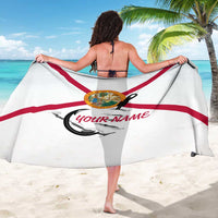 Flag Florida Fishing Sarong Fish Hook Rip Detail and Custom Name Red Accent Design - Wonder Print Shop