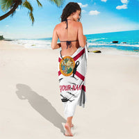 Flag Florida Fishing Sarong Fish Hook Rip Detail and Custom Name Red Accent Design - Wonder Print Shop