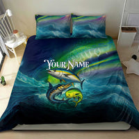Offshore Fishing Custom Bedding Set Tuna Mahi Mahi and Wahoo in Ocean Wave Design - Wonder Print Shop