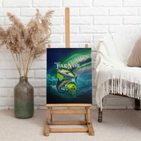 Offshore Fishing Custom Canvas Wall Art Tuna Mahi Mahi and Wahoo in Ocean Wave Design - Wonder Print Shop