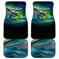 Offshore Fishing Custom Car Mats Tuna Mahi Mahi and Wahoo in Ocean Wave Design - Wonder Print Shop