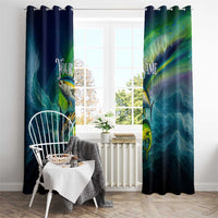 Offshore Fishing Custom Window Curtain Tuna Mahi Mahi and Wahoo in Ocean Wave Design - Wonder Print Shop