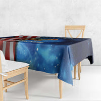 American Flag Bass Fishing Graphic Tablecloth Patriotic Fish and Starry Galaxy Background - Wonder Print Shop