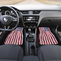 Fishing Fish Hook American Flag Car Mats Custom Name Graphic in Patriotic Striped Theme - Wonder Print Shop
