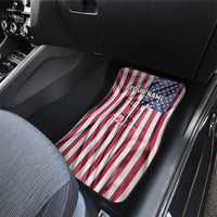Fishing Fish Hook American Flag Car Mats Custom Name Graphic in Patriotic Striped Theme - Wonder Print Shop