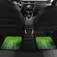 Green and Black Largemouth Bass Fishing Car Mats Custom Name Design and Angler Silhouette Illustration - Wonder Print Shop