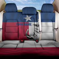 Texas Flag Fishing Back Car Seat Cover Hook and Fish Illustration and Custom Name Detail - Wonder Print Shop