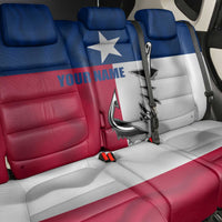 Texas Flag Fishing Back Car Seat Cover Hook and Fish Illustration and Custom Name Detail - Wonder Print Shop