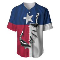 Texas Flag Fishing Baseball Jersey Hook and Fish Illustration and Custom Name Detail - Wonder Print Shop