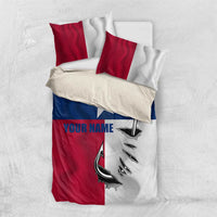 Texas Flag Fishing Bedding Set Hook and Fish Illustration and Custom Name Detail - Wonder Print Shop