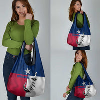 Texas Flag Fishing Grocery Bag Hook and Fish Illustration and Custom Name Detail - Wonder Print Shop