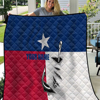 Texas Flag Fishing Quilt Hook and Fish Illustration and Custom Name Detail - Wonder Print Shop