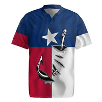 Texas Flag Fishing Rugby Jersey Hook and Fish Illustration and Custom Name Detail - Wonder Print Shop