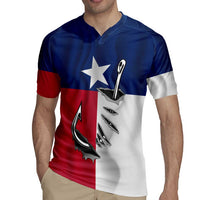 Texas Flag Fishing Rugby Jersey Hook and Fish Illustration and Custom Name Detail - Wonder Print Shop
