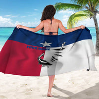 Texas Flag Fishing Sarong Hook and Fish Illustration and Custom Name Detail - Wonder Print Shop