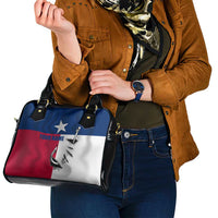 Texas Flag Fishing Shoulder Handbag Hook and Fish Illustration and Custom Name Detail - Wonder Print Shop