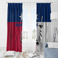 Texas Flag Fishing Window Curtain Hook and Fish Illustration and Custom Name Detail - Wonder Print Shop