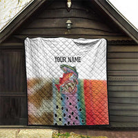 Multicolor Fish Pattern Design Quilt Fishing Scaled Texture and Custom Name Print - Wonder Print Shop
