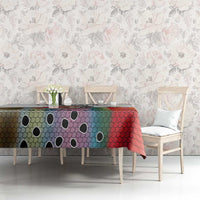 Multicolor Fish Pattern Design Tablecloth Fishing Scaled Texture and Custom Name Print - Wonder Print Shop