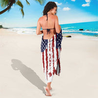 American Flag Fishing Sarong Lure and Hook Elements and Custom Name Print - Wonder Print Shop