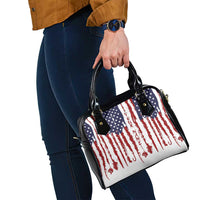 American Flag Fishing Shoulder Handbag Lure and Hook Elements and Custom Name Print - Wonder Print Shop