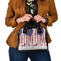 American Flag Fishing Shoulder Handbag Lure and Hook Elements and Custom Name Print - Wonder Print Shop