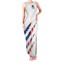 Personalized American Flag Bowling Team Family Matching Tank Maxi Dress and Hawaiian Shirt Pins and Ball Torn Stripes and Patterned White - Wonder Print Shop