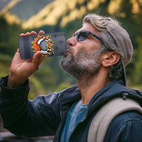 Custom Bowling Ball and Pins 4 in 1 Can Cooler Tumbler American Flag Stars and Stripes in Grunge Patriotic - Wonder Print Shop