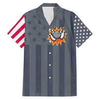 Custom Bowling Ball and Pins Family Matching Mermaid Dress and Hawaiian Shirt American Flag Stars and Stripes in Grunge Patriotic - Wonder Print Shop