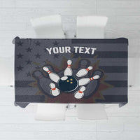 Custom Bowling Ball and Pins Tablecloth American Flag Stars and Stripes in Grunge Patriotic - Wonder Print Shop