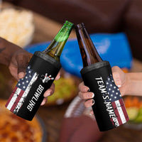 Grunge American Flag Custom Bowling 4 in 1 Can Cooler Tumbler Pins Graphic and Team Text Layout Design - Wonder Print Shop