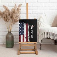 Grunge American Flag Custom Bowling Canvas Wall Art Pins Graphic and Team Text Layout Design - Wonder Print Shop