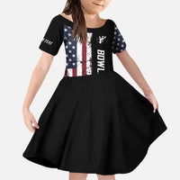 Grunge American Flag Custom Bowling Family Matching Puletasi and Hawaiian Shirt Pins Graphic and Team Text Layout Design - Wonder Print Shop