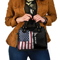 Grunge American Flag Custom Bowling Shoulder Handbag Pins Graphic and Team Text Layout Design - Wonder Print Shop