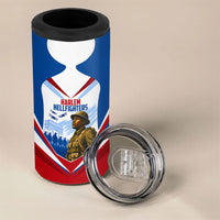 Personalized Harlem Hellfighters 4 in 1 Can Cooler Tumbler Vintage WWI Military History Patriotic Art