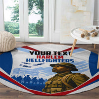 Personalized Harlem Hellfighters Round Carpet Vintage WWI Military History Patriotic Art