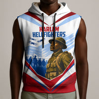 Personalized Harlem Hellfighters Sleeveless Hoodie Vintage WWI Military History Patriotic Art
