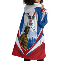 Personalized Harlem Hellfighters Wearable Blanket Hoodie Vintage WWI Military History Patriotic Art