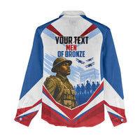 Personalized Harlem Hellfighters Women Casual Shirt Vintage WWI Military History Patriotic Art