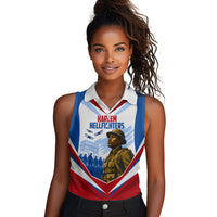 Personalized Harlem Hellfighters Women Sleeveless Polo Shirt Vintage WWI Military History Patriotic Art