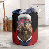 Personalized Harlem Hellfighters Laundry Basket WWI African American Soldiers Patriotic Vintage Art