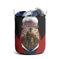 Personalized Harlem Hellfighters Laundry Basket WWI African American Soldiers Patriotic Vintage Art