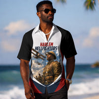 Personalized Harlem Hellfighters Hawaiian Shirt WWI African American Soldiers Patriotic Vintage Art