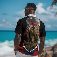 Personalized Harlem Hellfighters Hawaiian Shirt WWI African American Soldiers Patriotic Vintage Art