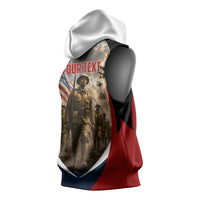 Personalized Harlem Hellfighters Sleeveless Hoodie WWI African American Soldiers Patriotic Vintage Art