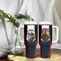 Personalized Harlem Hellfighters Tumbler With Handle WWI African American Soldiers Patriotic Vintage Art