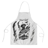 Personalized Harlem Hellfighters Apron WWI African American Soldiers Monochrome Grunge Sketch Art