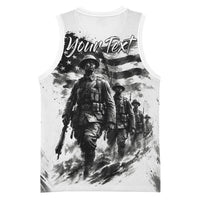 Personalized Harlem Hellfighters Basketball Jersey WWI African American Soldiers Monochrome Grunge Sketch Art