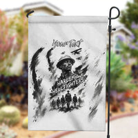 Personalized Harlem Hellfighters Garden Flag WWI African American Soldiers Monochrome Grunge Sketch Art