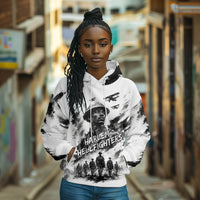 Personalized Harlem Hellfighters Hoodie WWI African American Soldiers Monochrome Grunge Sketch Art